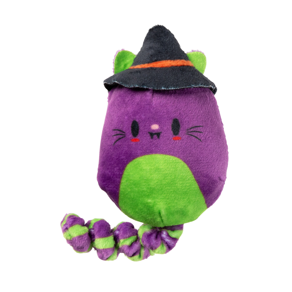 Juguete de Halloween para gatos FuzzYard Lucipurr con forma de gato con sombrero de bruja