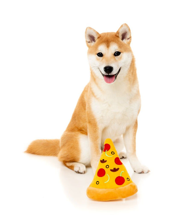 Plush Dog Toy Pizza Slice